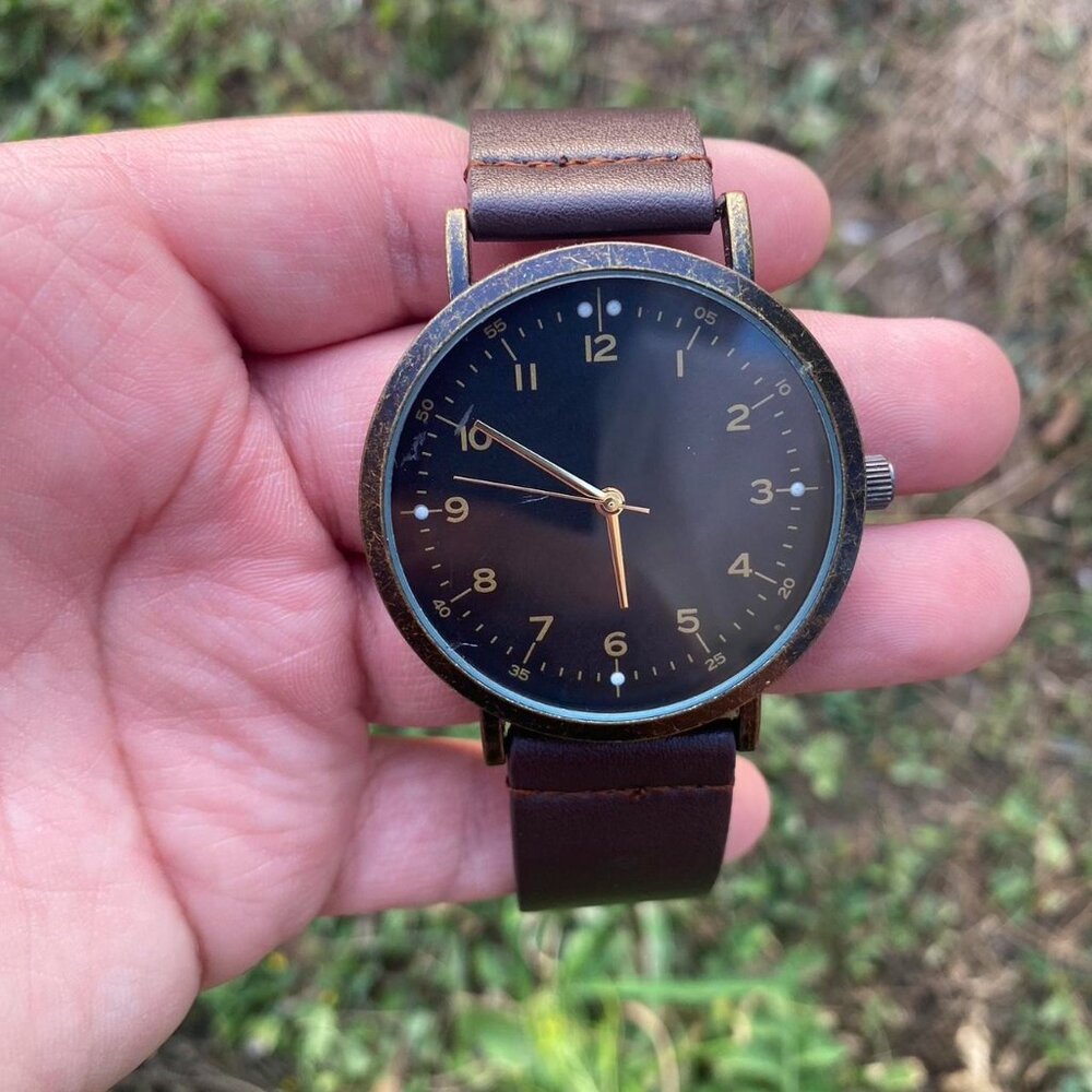 Bronze Tone Round Face FMDGF025 Japan Movement Men’s Watch